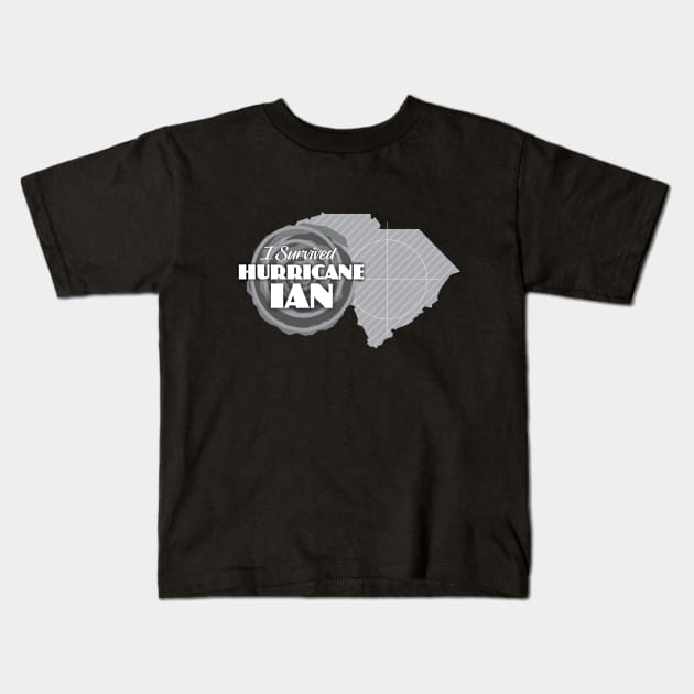 I Survived Hurricane Ian Kids T-Shirt by Dale Preston Design